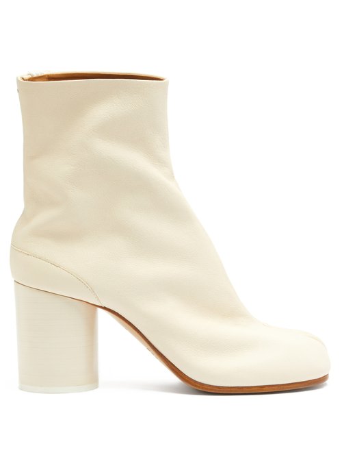 Maison Margiela - Tabi Split-toe Vintage-leather Ankle Boots White