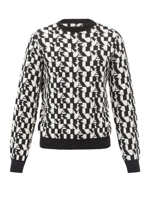 Amiri - Logo-jacquard Cashmere Sweater - Mens - Black