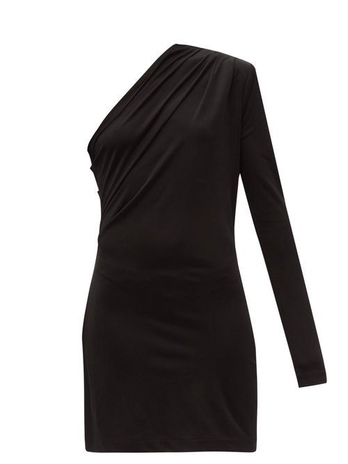 Gauge81 – Vesoul One-shoulder Jersey Mini Dress Black
