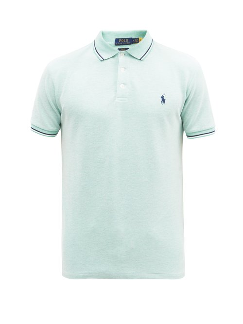 Polo Ralph Lauren - Slim-fit Cotton-blend Piqué Polo Shirt - Mens - Light Green
