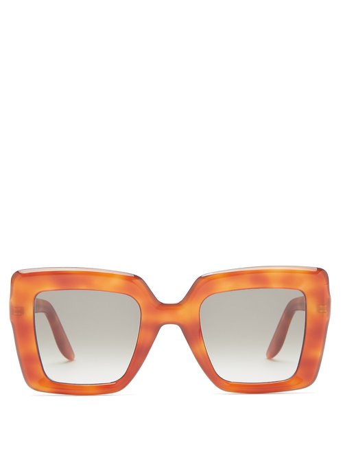 Lapima - Teresa Oversized Tortoiseshell-acetate Sunglasses - Womens - Tortoiseshell
