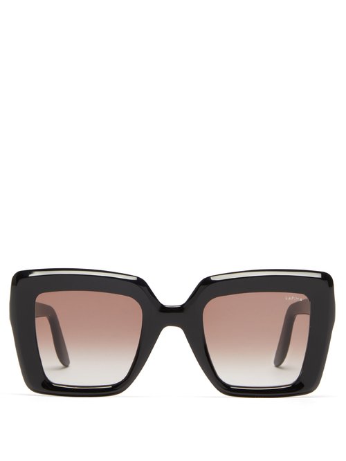 Lapima - Teresa Oversized Square Acetate Sunglasses - Womens - Black