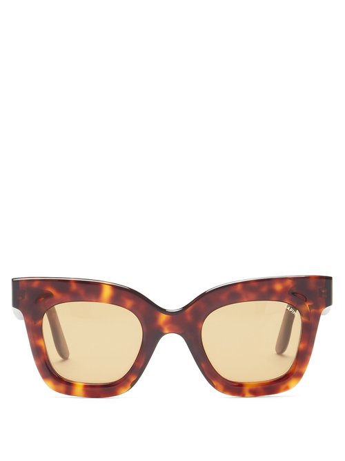 Lapima - Lisa X Oversized Square Acetate Sunglasses - Womens - Tortoiseshell