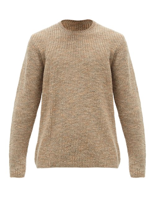 Folk - Ribbed-wool Sweater - Mens - Brown Multi
