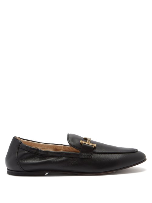 Tod’s – T-logo Leather Loafers Black