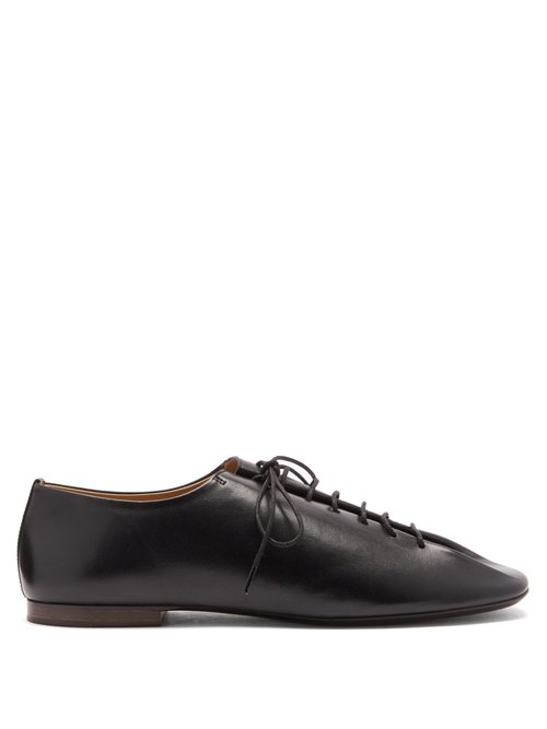 Lemaire - Crepe-sole Grained-leather Shoes Black