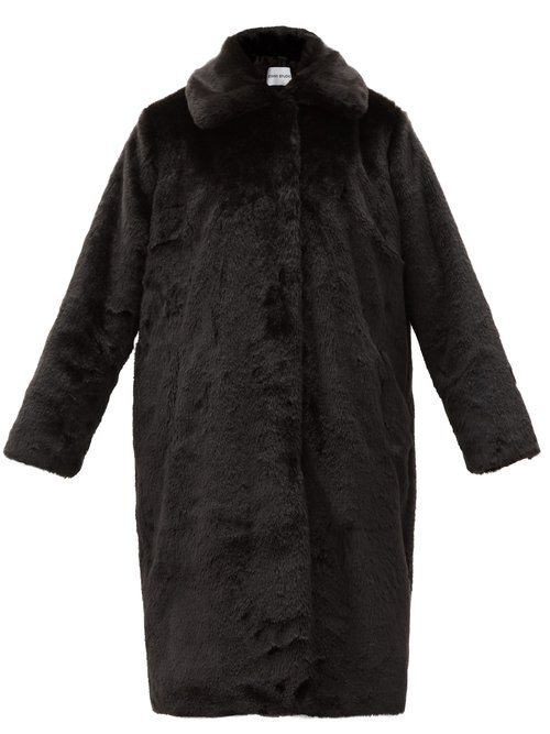 Buy Stand Studio - Maxine Faux-fur Coat Black online - shop best Stand Studio clothing sales
