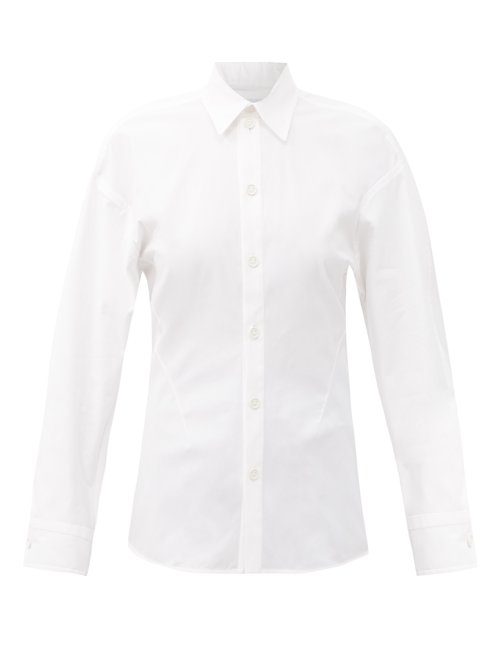 Bottega Veneta - Slim Cotton-blend Poplin Shirt White