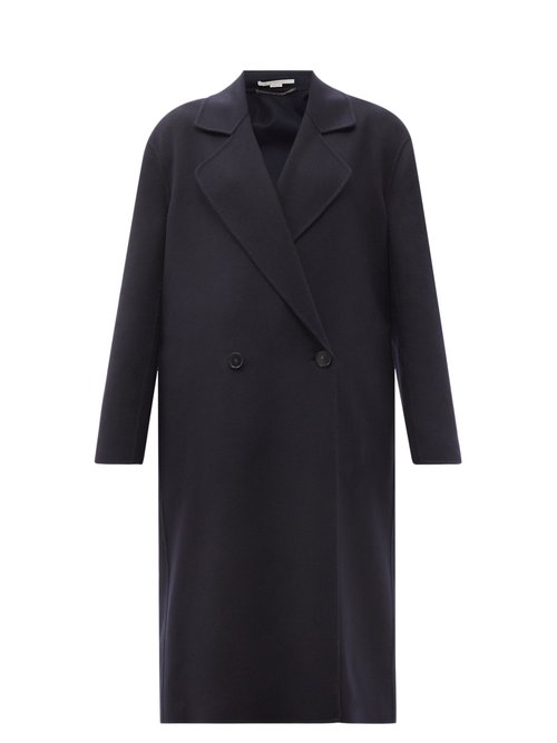 Buy Stella Mccartney - Erika Double-faced Wool Coat Navy online - shop best Stella McCartney clothing sales