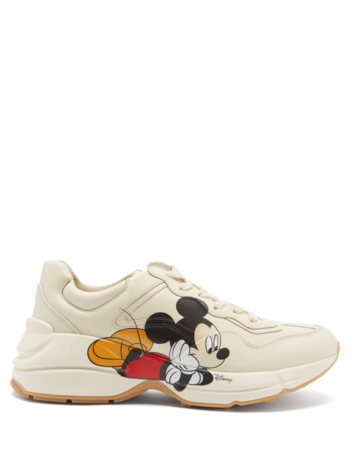 Gucci - X Disney Rhyton Mickey Mouse-print Trainers White Multi