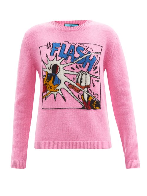 Gucci – X Disney Donald Duck Jacquard Wool Sweater Pink