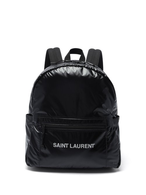 Saint Laurent - Nuxx Logo-print Nylon Backpack - Mens - Black