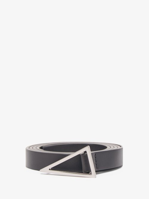 Triangle-buckle Leather Belt