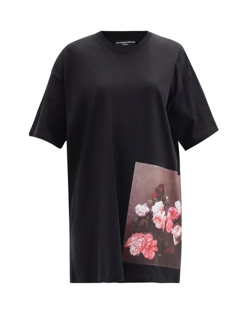 Raf Simons - Ss18 Longline Cotton-jersey T-shirt Black