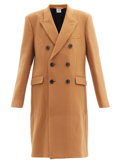 Vetements – Double-breasted Wool-blend Coat Camel