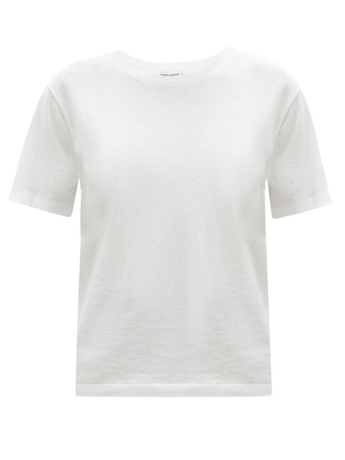 Saint Laurent - Cotton-jersey T-shirt White