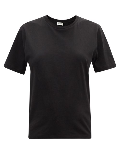 Saint Laurent - Cotton-jersey T-shirt Black
