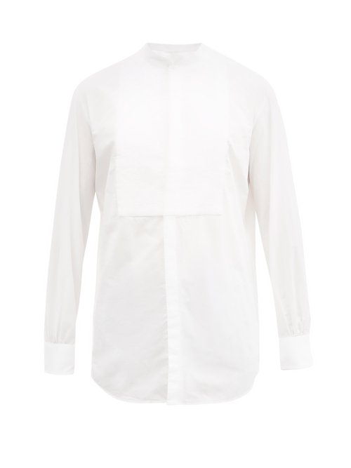 Bourrienne Paris X - Heritage Square-bib Cotton-blend Shirt - Mens - White
