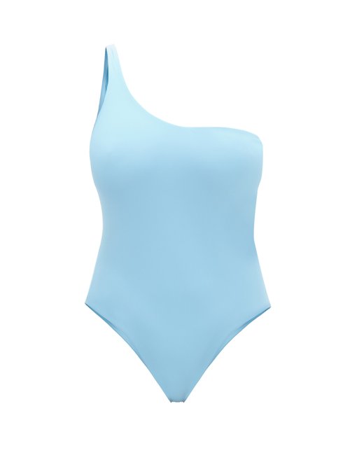Buy Casa Raki - Magda One-shoulder Swimsuit Light Blue online - shop best Casa Raki swimwear sales