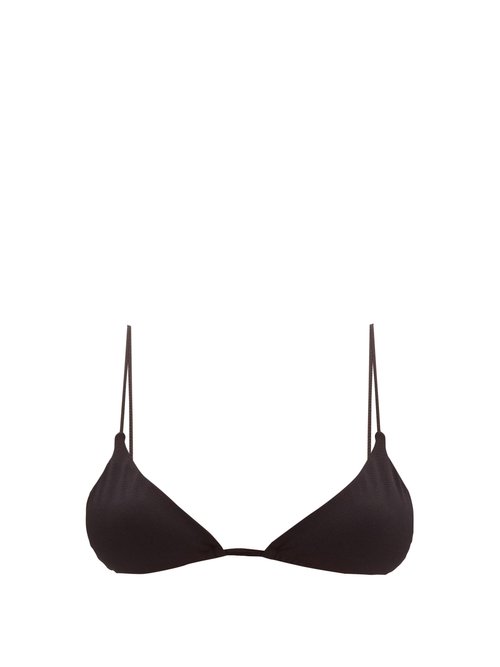 Buy Casa Raki - Cindy Honeycomb-jersey Triangle Bikini Top Black online - shop best Casa Raki swimwear sales
