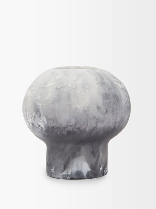 Pearl Round Marbled-resin Vase