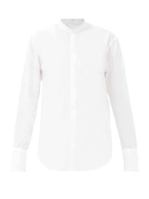 Buy Bourrienne Paris X - V Astrale Stand-collar Cotton-blend Shirt White online - shop best Bourrienne Paris X 