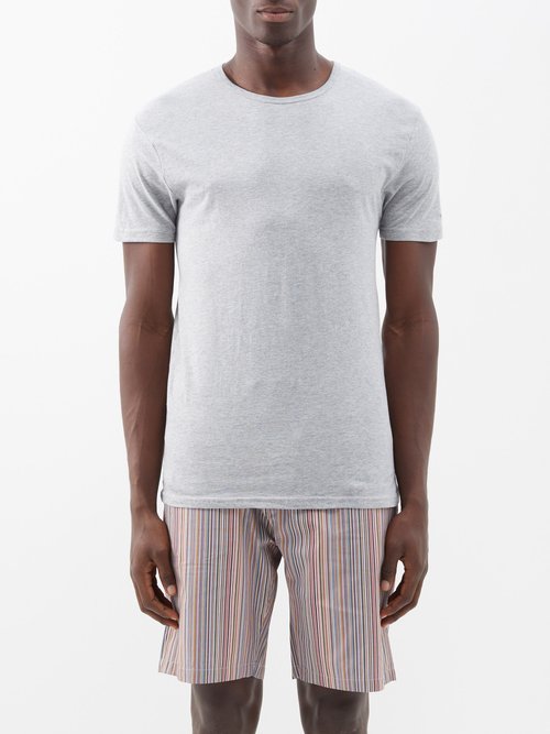Paul Smith Pack Of Three Cotton-blend Jersey Pyjama Tops