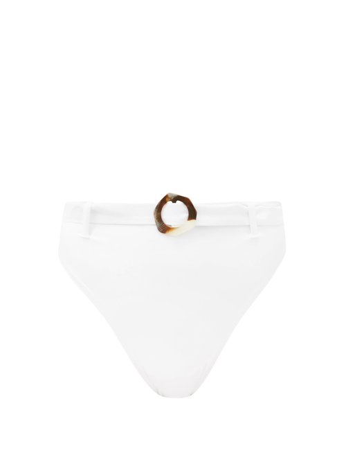 Buy Fisch - Garbo Belted High-rise Bikini Briefs White online - shop best Fisch swimwear sales