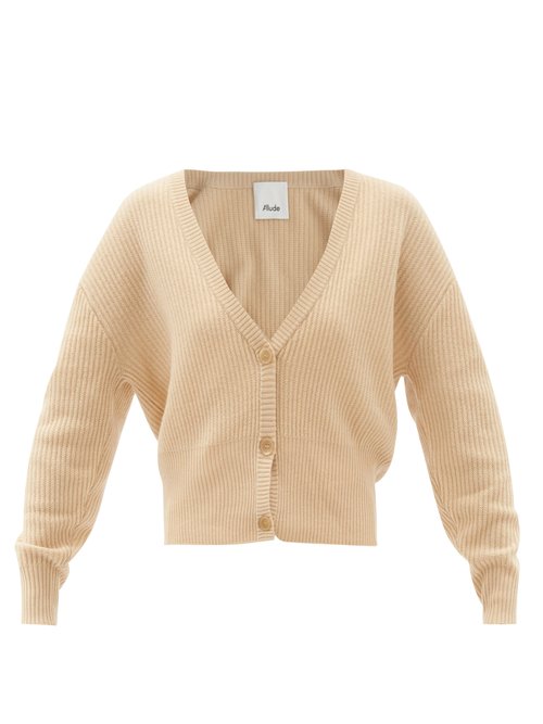 Allude - Dropped-sleeve Cashmere Cardigan Camel
