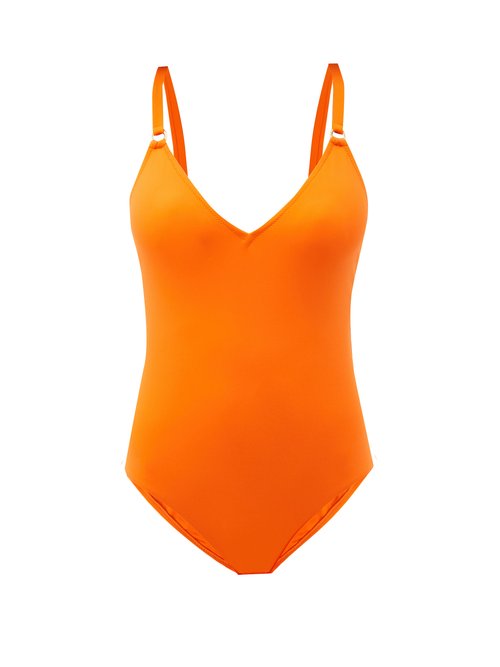 Buy Melissa Odabash - Cyprus V-neck Swimsuit Orange online - shop best Melissa Odabash swimwear sales