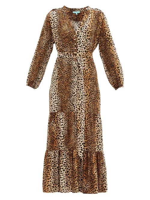 Melissa Odabash - Sonja Cheetah-print Poplin Dress Animal