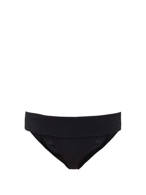 Melissa Odabash - Provence Low-rise Piqué Bikini Briefs Black Beachwear