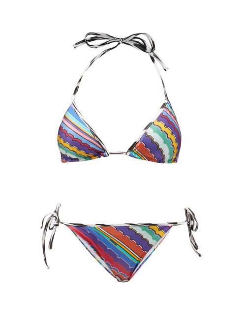 Missoni Mare - Striped Triangle Bikini Multi Beachwear