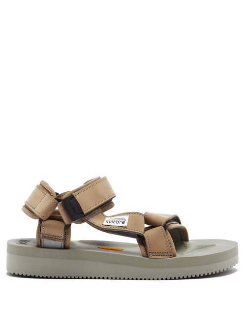 Suicoke - Depa-v2nu Velcro-strap Sandals Grey