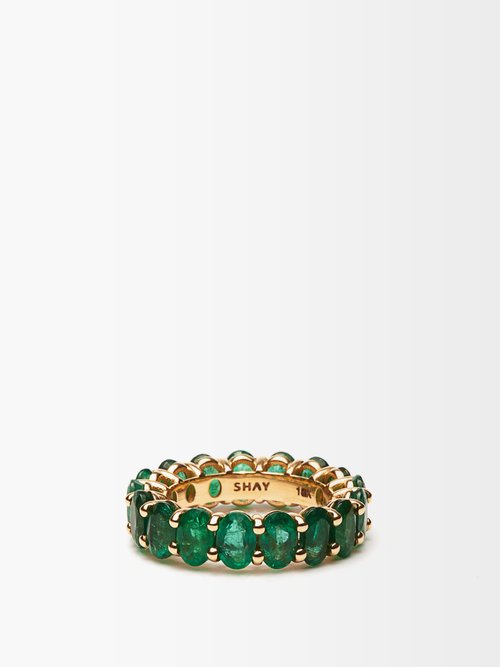 Emerald & 18kt Gold Eternity Ring