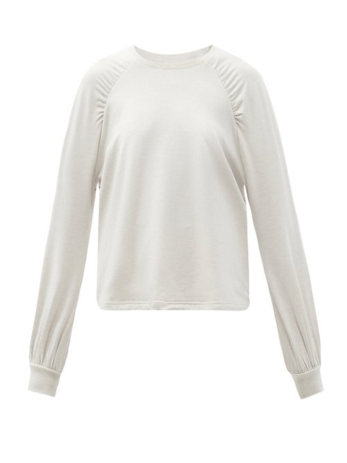 The Upside - Marion Raglan-sleeve Jersey Sweatshirt White