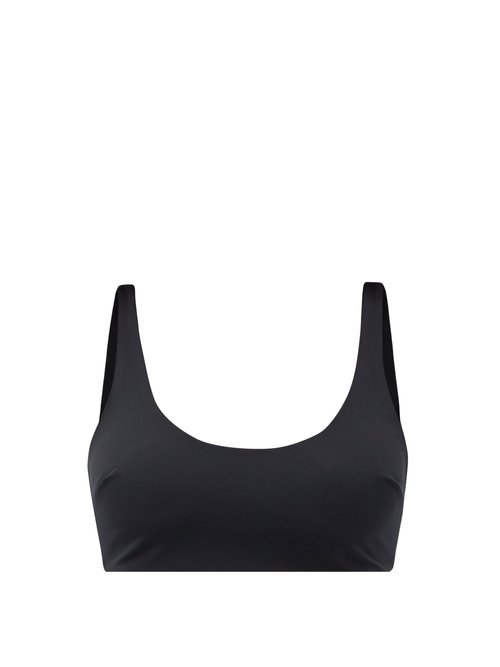Mara Hoffman - Lira Scoop-neck Recycled Fibre-blend Bikini Top Black Beachwear
