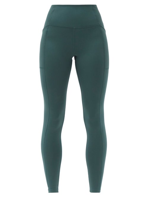 Girlfriend Collective - High-rise Pocketed Leggings - Womens - Green
