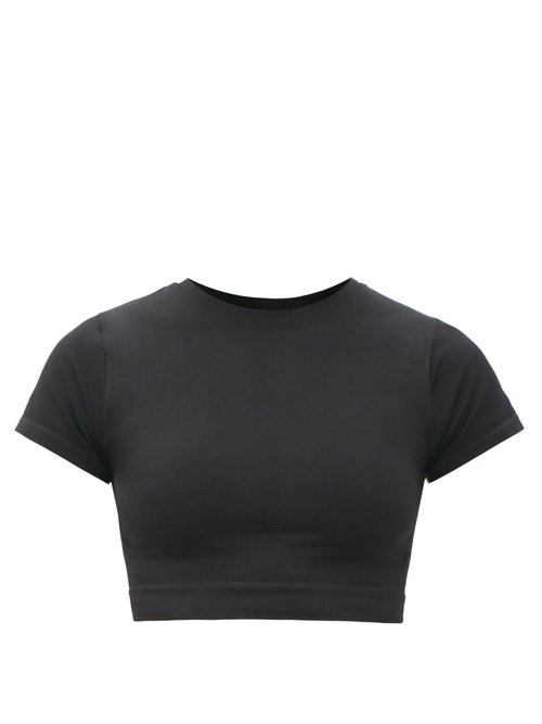 Prism² - Mindful Stretch-jersey Cropped Top Black