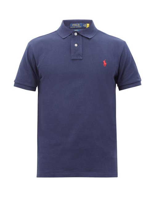 Polo Ralph Lauren - Logo-embroidered Cotton-piqué Polo Shirt - Mens - Navy