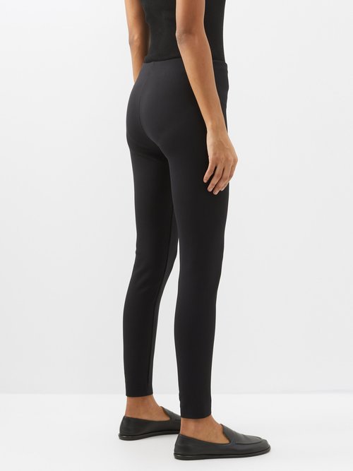 The Row Woolworth High-rise Scuba Leggings In Black | ModeSens