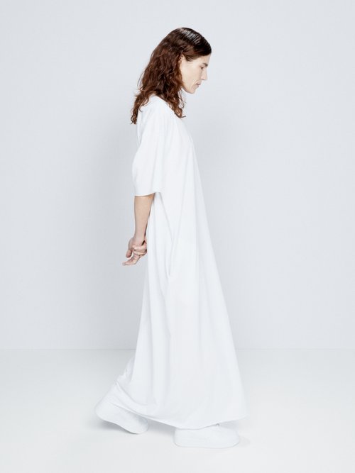 Raey - Recycled-yarn Cotton-blend Maxi T-shirt Dress White