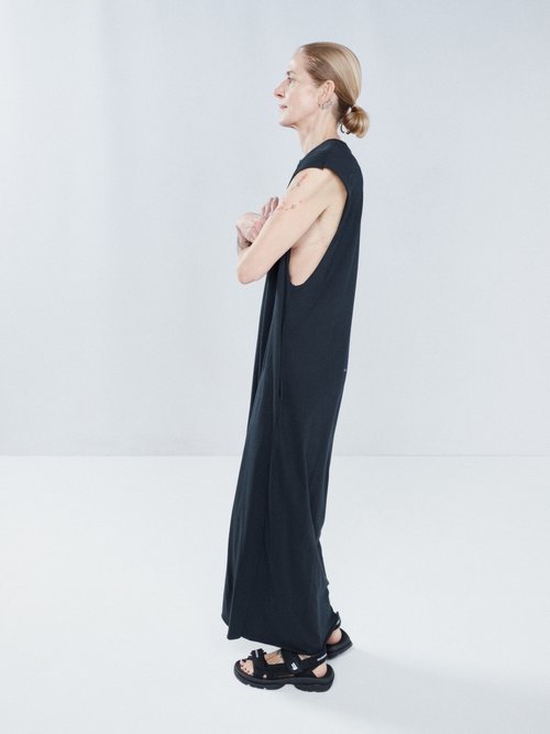 Raey - Sleeveless Recycled-yarn Maxi T-shirt Dress Black