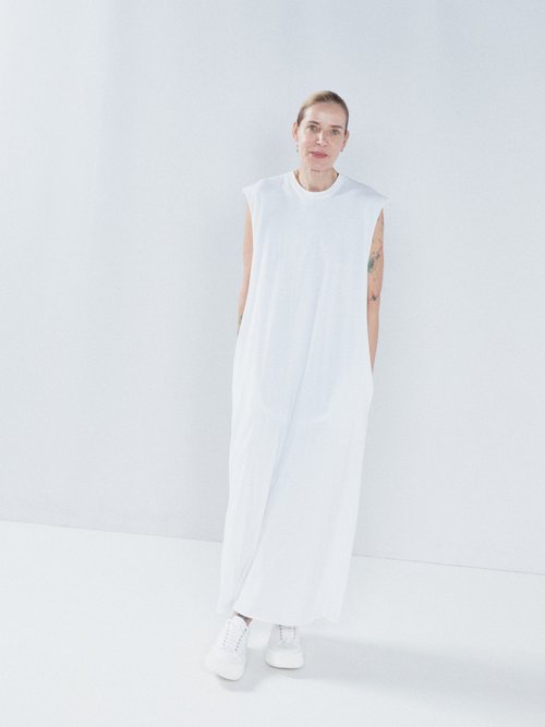 Raey - Sleeveless Recycled-yarn Maxi T-shirt Dress White