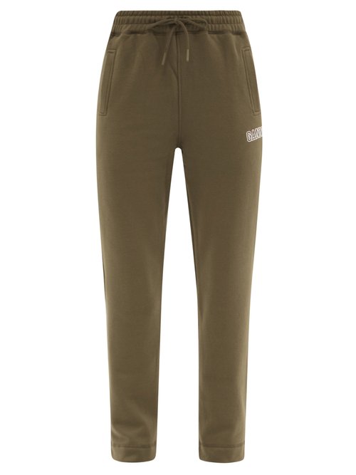 Ganni SOFTWARE RECYCLED COTTON-BLEND TRACK PANTS