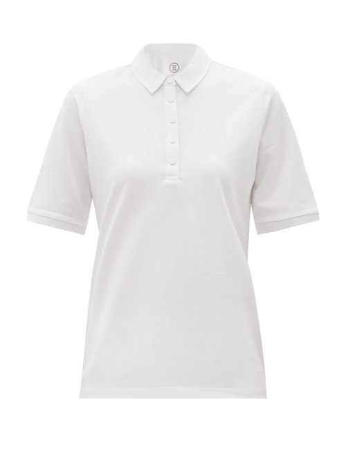 Bogner - Tammy Cotton-blend Piqué Golf Polo Shirt White