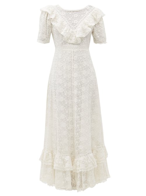 Loveshackfancy – Kalani Cotton-lace Sun Dress White