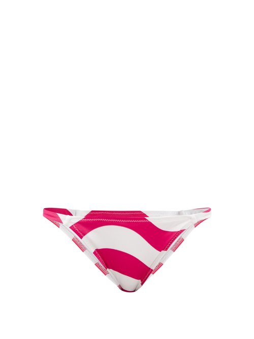 Solid & Striped - The Morgan Lollipop-striped Bikini Briefs Pink Print Beachwear