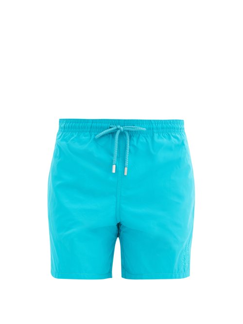 Vilebrequin - Moorea Aqua-reactive-shell Swim Shorts - Mens - Light Blue