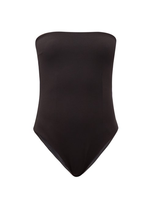 Haight – Alice Bandeau-neck Crepe-jersey Swimsuit Black Beachwear